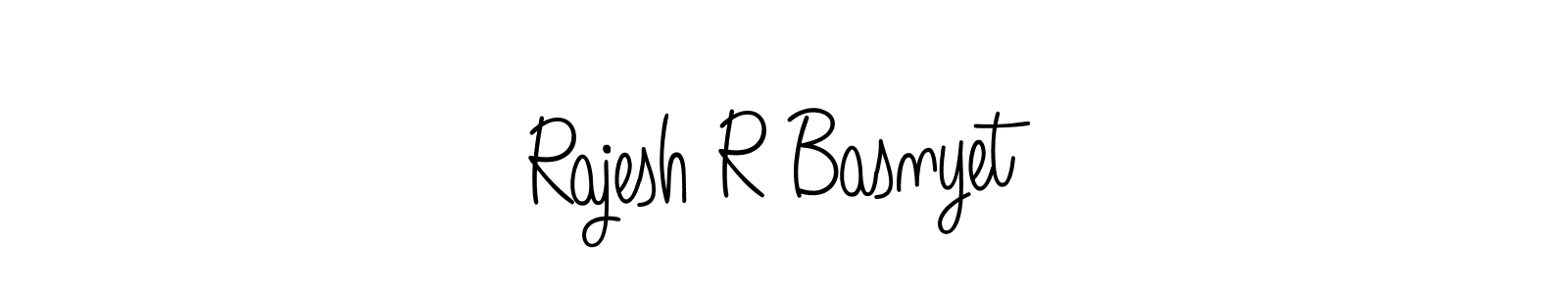 Rajesh R Basnyet stylish signature style. Best Handwritten Sign (Angelique-Rose-font-FFP) for my name. Handwritten Signature Collection Ideas for my name Rajesh R Basnyet. Rajesh R Basnyet signature style 5 images and pictures png