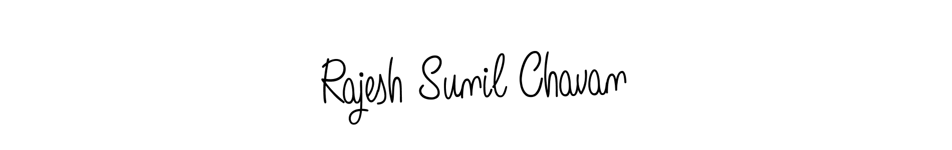 The best way (Angelique-Rose-font-FFP) to make a short signature is to pick only two or three words in your name. The name Rajesh Sunil Chavan include a total of six letters. For converting this name. Rajesh Sunil Chavan signature style 5 images and pictures png