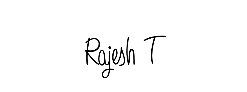The best way (Angelique-Rose-font-FFP) to make a short signature is to pick only two or three words in your name. The name Rajesh T include a total of six letters. For converting this name. Rajesh T signature style 5 images and pictures png