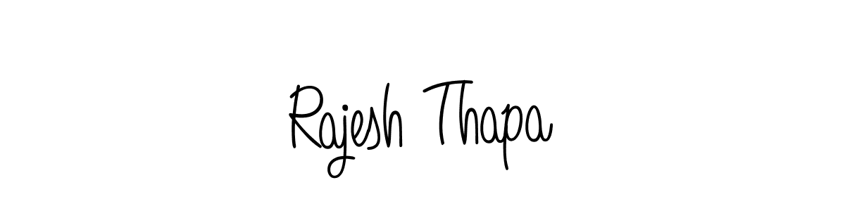 Design your own signature with our free online signature maker. With this signature software, you can create a handwritten (Angelique-Rose-font-FFP) signature for name Rajesh Thapa. Rajesh Thapa signature style 5 images and pictures png