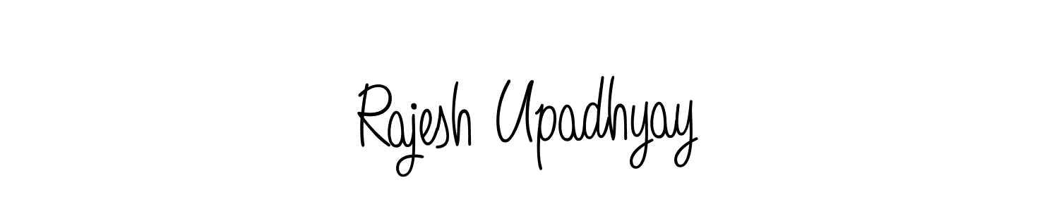 Design your own signature with our free online signature maker. With this signature software, you can create a handwritten (Angelique-Rose-font-FFP) signature for name Rajesh Upadhyay. Rajesh Upadhyay signature style 5 images and pictures png