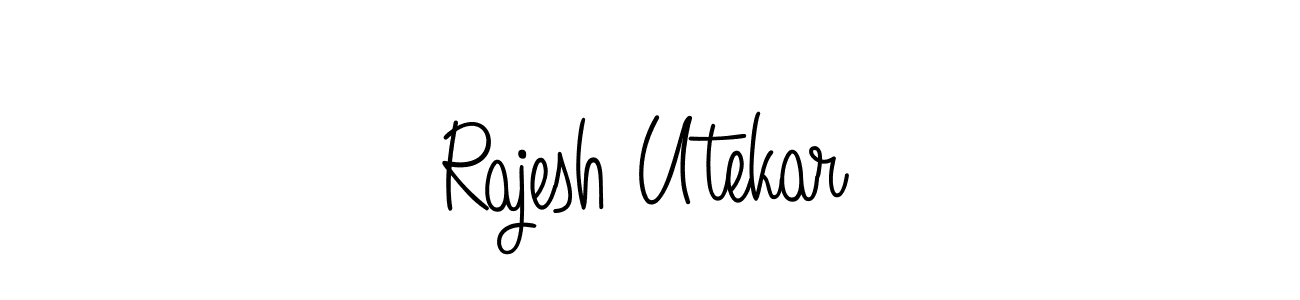 Design your own signature with our free online signature maker. With this signature software, you can create a handwritten (Angelique-Rose-font-FFP) signature for name Rajesh Utekar. Rajesh Utekar signature style 5 images and pictures png