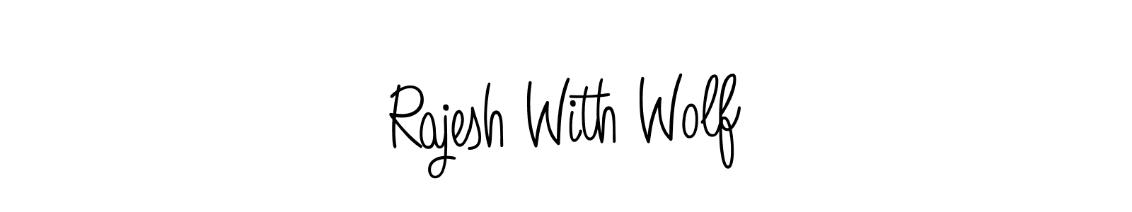Rajesh With Wolf stylish signature style. Best Handwritten Sign (Angelique-Rose-font-FFP) for my name. Handwritten Signature Collection Ideas for my name Rajesh With Wolf. Rajesh With Wolf signature style 5 images and pictures png