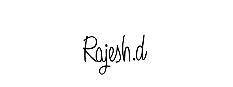 Design your own signature with our free online signature maker. With this signature software, you can create a handwritten (Angelique-Rose-font-FFP) signature for name Rajesh.d. Rajesh.d signature style 5 images and pictures png