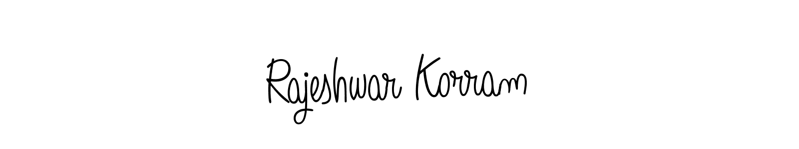 Rajeshwar Korram stylish signature style. Best Handwritten Sign (Angelique-Rose-font-FFP) for my name. Handwritten Signature Collection Ideas for my name Rajeshwar Korram. Rajeshwar Korram signature style 5 images and pictures png