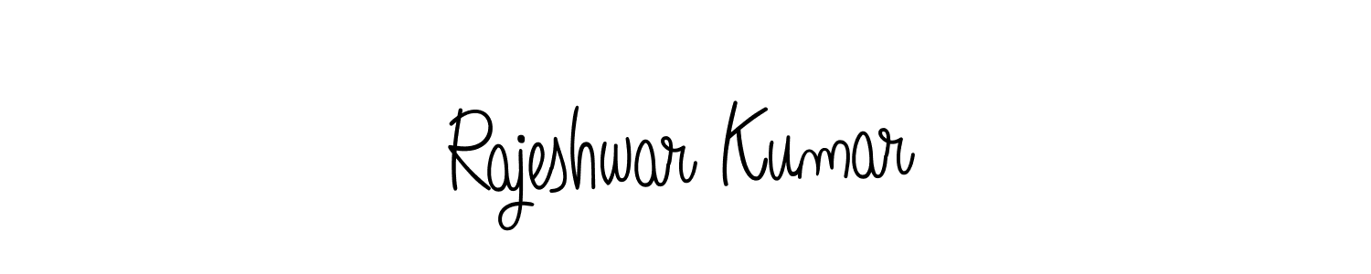 How to make Rajeshwar Kumar name signature. Use Angelique-Rose-font-FFP style for creating short signs online. This is the latest handwritten sign. Rajeshwar Kumar signature style 5 images and pictures png