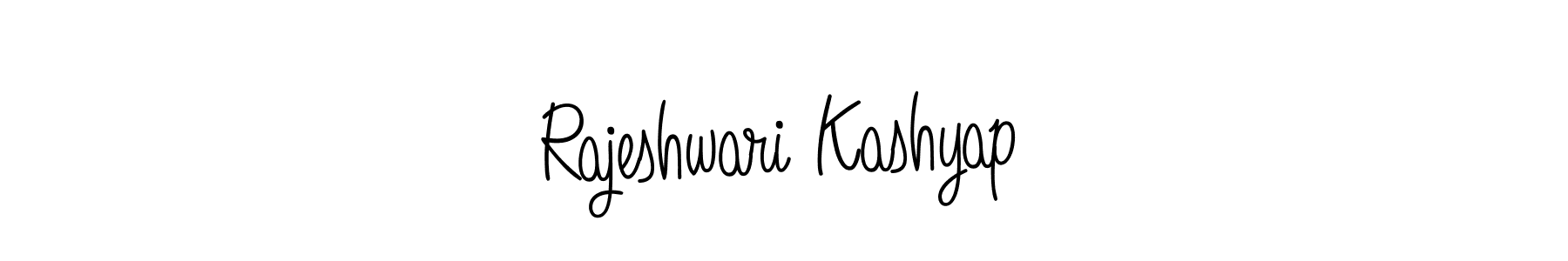 Make a beautiful signature design for name Rajeshwari Kashyap. With this signature (Angelique-Rose-font-FFP) style, you can create a handwritten signature for free. Rajeshwari Kashyap signature style 5 images and pictures png