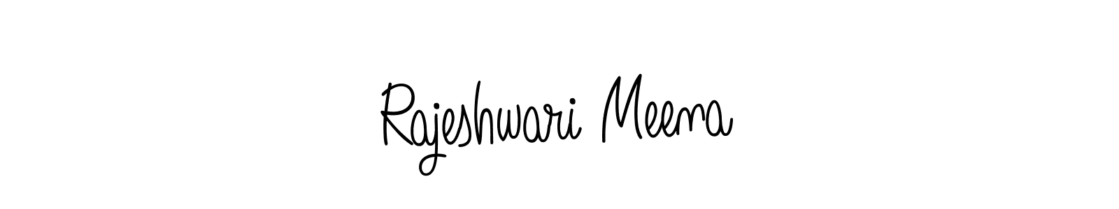 The best way (Angelique-Rose-font-FFP) to make a short signature is to pick only two or three words in your name. The name Rajeshwari Meena include a total of six letters. For converting this name. Rajeshwari Meena signature style 5 images and pictures png