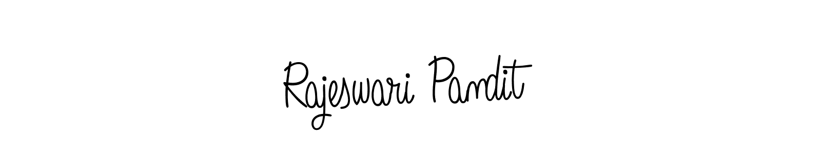 The best way (Angelique-Rose-font-FFP) to make a short signature is to pick only two or three words in your name. The name Rajeswari Pandit include a total of six letters. For converting this name. Rajeswari Pandit signature style 5 images and pictures png