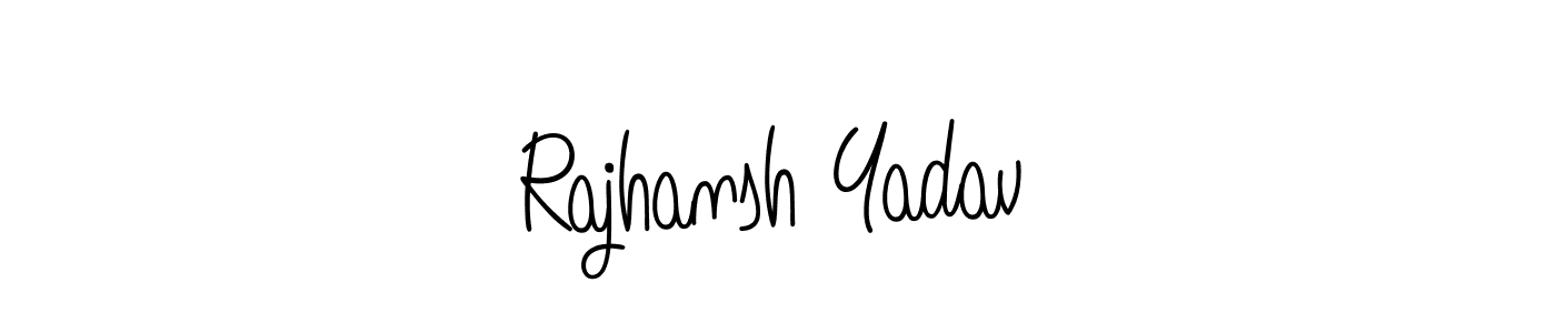 How to make Rajhansh Yadav name signature. Use Angelique-Rose-font-FFP style for creating short signs online. This is the latest handwritten sign. Rajhansh Yadav signature style 5 images and pictures png