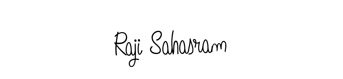 Use a signature maker to create a handwritten signature online. With this signature software, you can design (Angelique-Rose-font-FFP) your own signature for name Raji Sahasram. Raji Sahasram signature style 5 images and pictures png