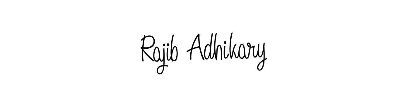 Also we have Rajib Adhikary name is the best signature style. Create professional handwritten signature collection using Angelique-Rose-font-FFP autograph style. Rajib Adhikary signature style 5 images and pictures png