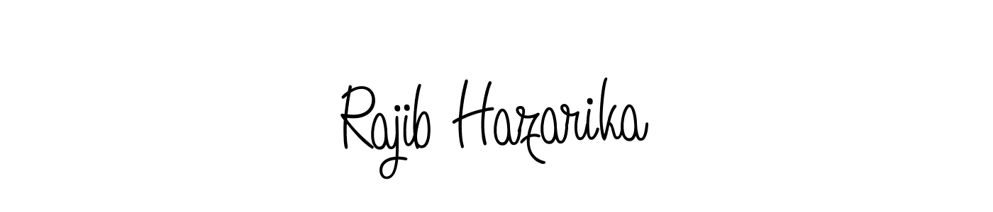 How to make Rajib Hazarika name signature. Use Angelique-Rose-font-FFP style for creating short signs online. This is the latest handwritten sign. Rajib Hazarika signature style 5 images and pictures png
