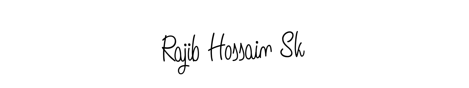 You should practise on your own different ways (Angelique-Rose-font-FFP) to write your name (Rajib Hossain Sk) in signature. don't let someone else do it for you. Rajib Hossain Sk signature style 5 images and pictures png