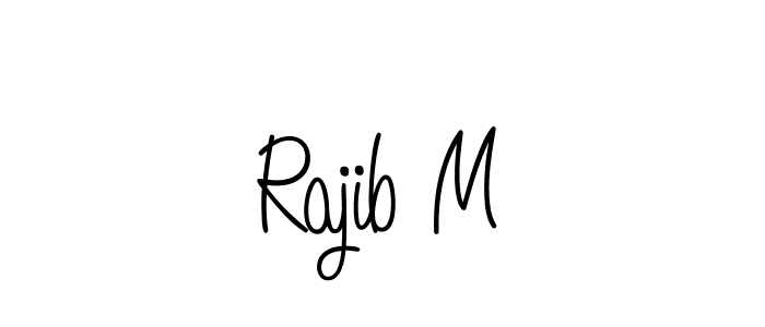 It looks lik you need a new signature style for name Rajib M. Design unique handwritten (Angelique-Rose-font-FFP) signature with our free signature maker in just a few clicks. Rajib M signature style 5 images and pictures png