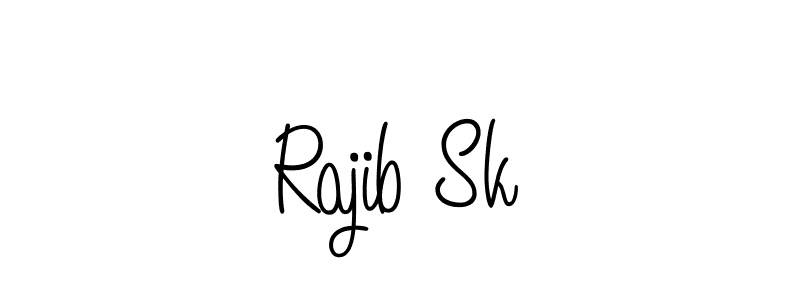 Use a signature maker to create a handwritten signature online. With this signature software, you can design (Angelique-Rose-font-FFP) your own signature for name Rajib Sk. Rajib Sk signature style 5 images and pictures png