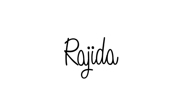 Design your own signature with our free online signature maker. With this signature software, you can create a handwritten (Angelique-Rose-font-FFP) signature for name Rajida. Rajida signature style 5 images and pictures png