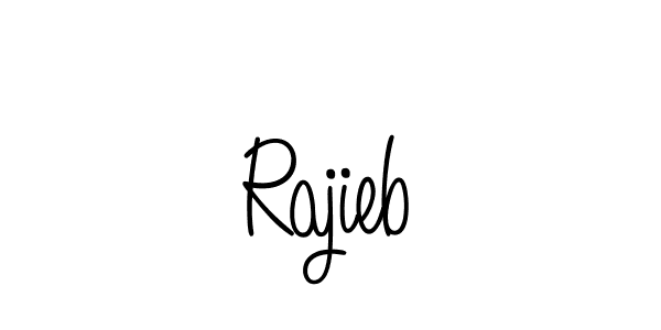 You should practise on your own different ways (Angelique-Rose-font-FFP) to write your name (Rajieb) in signature. don't let someone else do it for you. Rajieb signature style 5 images and pictures png