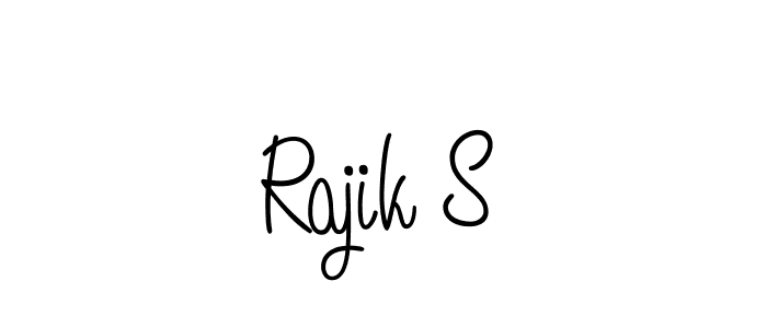 How to Draw Rajik S signature style? Angelique-Rose-font-FFP is a latest design signature styles for name Rajik S. Rajik S signature style 5 images and pictures png