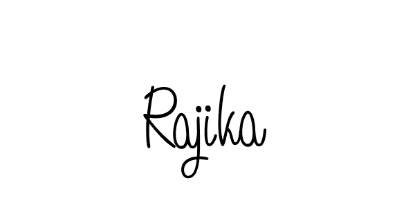 Make a beautiful signature design for name Rajika. With this signature (Angelique-Rose-font-FFP) style, you can create a handwritten signature for free. Rajika signature style 5 images and pictures png