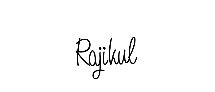 The best way (Angelique-Rose-font-FFP) to make a short signature is to pick only two or three words in your name. The name Rajikul include a total of six letters. For converting this name. Rajikul signature style 5 images and pictures png