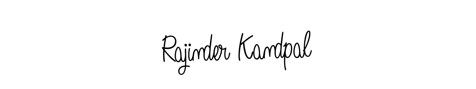 The best way (Angelique-Rose-font-FFP) to make a short signature is to pick only two or three words in your name. The name Rajinder Kandpal include a total of six letters. For converting this name. Rajinder Kandpal signature style 5 images and pictures png