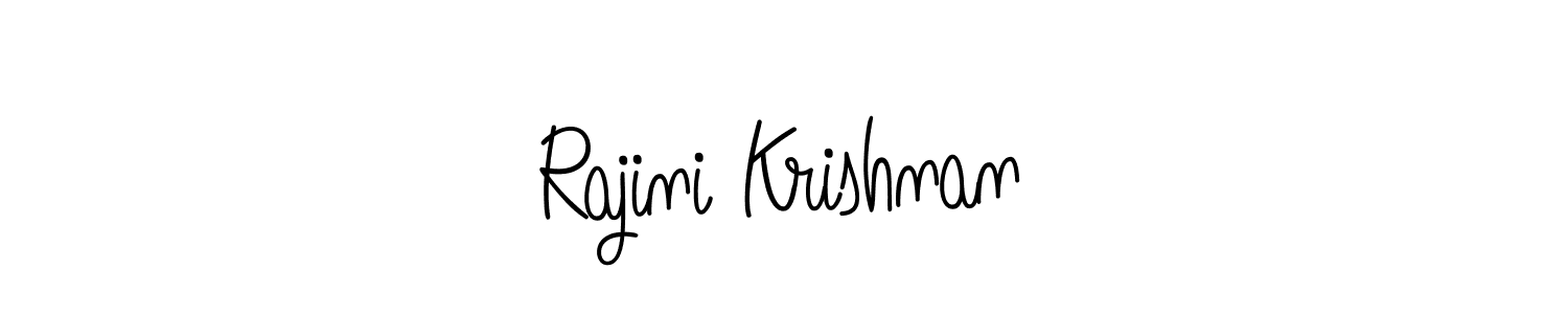 Make a beautiful signature design for name Rajini Krishnan. With this signature (Angelique-Rose-font-FFP) style, you can create a handwritten signature for free. Rajini Krishnan signature style 5 images and pictures png