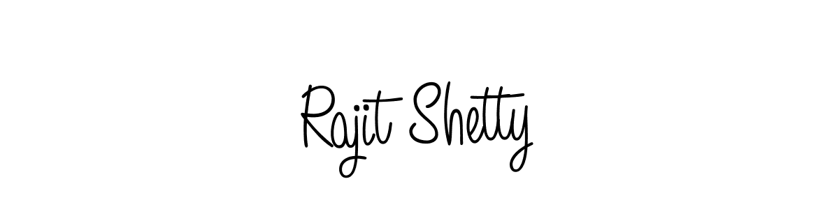 Rajit Shetty stylish signature style. Best Handwritten Sign (Angelique-Rose-font-FFP) for my name. Handwritten Signature Collection Ideas for my name Rajit Shetty. Rajit Shetty signature style 5 images and pictures png