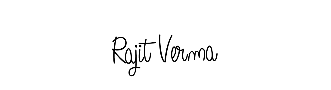 You should practise on your own different ways (Angelique-Rose-font-FFP) to write your name (Rajit Verma) in signature. don't let someone else do it for you. Rajit Verma signature style 5 images and pictures png