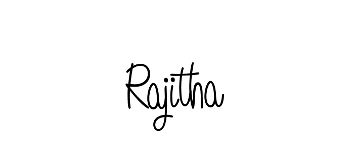 Make a beautiful signature design for name Rajitha. With this signature (Angelique-Rose-font-FFP) style, you can create a handwritten signature for free. Rajitha signature style 5 images and pictures png