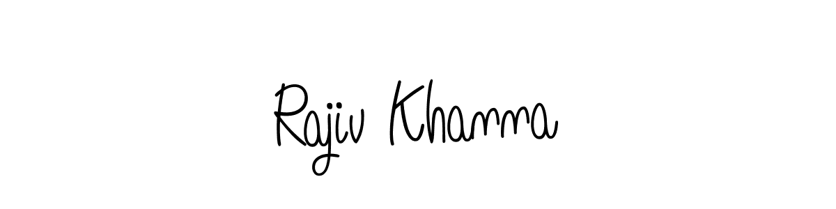 How to make Rajiv Khanna name signature. Use Angelique-Rose-font-FFP style for creating short signs online. This is the latest handwritten sign. Rajiv Khanna signature style 5 images and pictures png