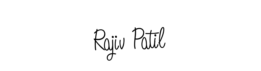 The best way (Angelique-Rose-font-FFP) to make a short signature is to pick only two or three words in your name. The name Rajiv Patil include a total of six letters. For converting this name. Rajiv Patil signature style 5 images and pictures png