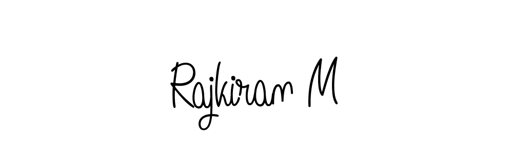 Rajkiran M stylish signature style. Best Handwritten Sign (Angelique-Rose-font-FFP) for my name. Handwritten Signature Collection Ideas for my name Rajkiran M. Rajkiran M signature style 5 images and pictures png