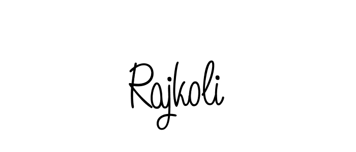 Angelique-Rose-font-FFP is a professional signature style that is perfect for those who want to add a touch of class to their signature. It is also a great choice for those who want to make their signature more unique. Get Rajkoli name to fancy signature for free. Rajkoli signature style 5 images and pictures png