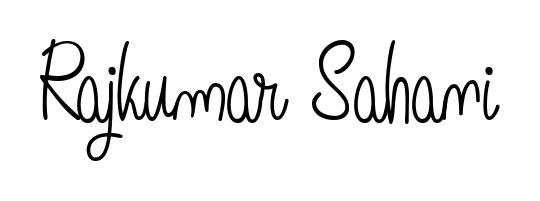 A modern signature idea for name Rajkumar Sahani using Angelique-Rose-font-FFP font. Clean strokes and elegant curves make it stand out instantly. Rajkumar Sahani signature style 5 images and pictures png
