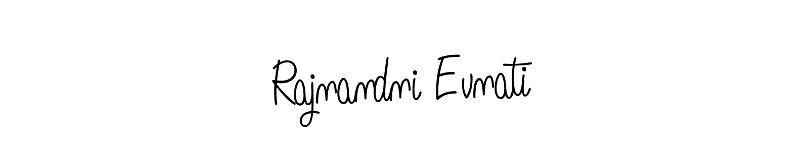Create a beautiful signature design for name Rajnandni Evnati. With this signature (Angelique-Rose-font-FFP) fonts, you can make a handwritten signature for free. Rajnandni Evnati signature style 5 images and pictures png