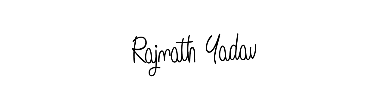 Use a signature maker to create a handwritten signature online. With this signature software, you can design (Angelique-Rose-font-FFP) your own signature for name Rajnath Yadav. Rajnath Yadav signature style 5 images and pictures png