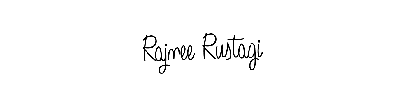 Rajnee Rustagi stylish signature style. Best Handwritten Sign (Angelique-Rose-font-FFP) for my name. Handwritten Signature Collection Ideas for my name Rajnee Rustagi. Rajnee Rustagi signature style 5 images and pictures png