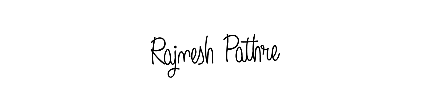 You should practise on your own different ways (Angelique-Rose-font-FFP) to write your name (Rajnesh Pathre) in signature. don't let someone else do it for you. Rajnesh Pathre signature style 5 images and pictures png