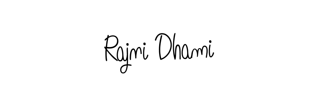 Rajni Dhami stylish signature style. Best Handwritten Sign (Angelique-Rose-font-FFP) for my name. Handwritten Signature Collection Ideas for my name Rajni Dhami. Rajni Dhami signature style 5 images and pictures png