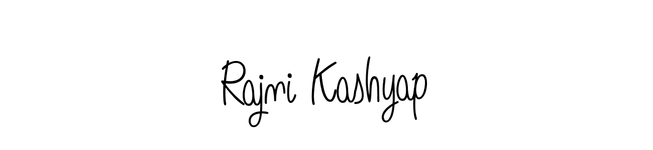 Design your own signature with our free online signature maker. With this signature software, you can create a handwritten (Angelique-Rose-font-FFP) signature for name Rajni Kashyap. Rajni Kashyap signature style 5 images and pictures png