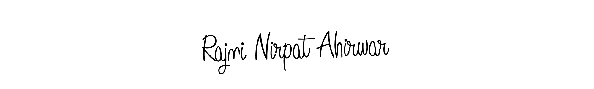 You should practise on your own different ways (Angelique-Rose-font-FFP) to write your name (Rajni Nirpat Ahirwar) in signature. don't let someone else do it for you. Rajni Nirpat Ahirwar signature style 5 images and pictures png