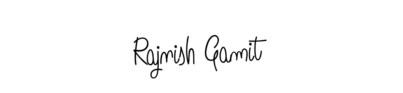 Angelique-Rose-font-FFP is a professional signature style that is perfect for those who want to add a touch of class to their signature. It is also a great choice for those who want to make their signature more unique. Get Rajnish Gamit name to fancy signature for free. Rajnish Gamit signature style 5 images and pictures png
