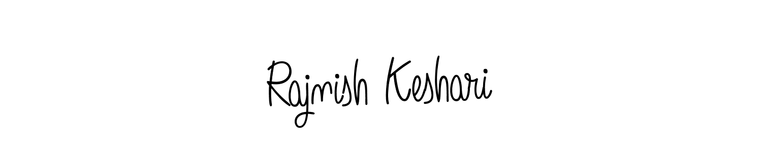 Rajnish Keshari stylish signature style. Best Handwritten Sign (Angelique-Rose-font-FFP) for my name. Handwritten Signature Collection Ideas for my name Rajnish Keshari. Rajnish Keshari signature style 5 images and pictures png
