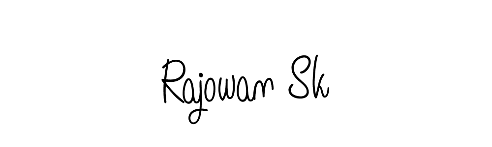 Design your own signature with our free online signature maker. With this signature software, you can create a handwritten (Angelique-Rose-font-FFP) signature for name Rajowan Sk. Rajowan Sk signature style 5 images and pictures png