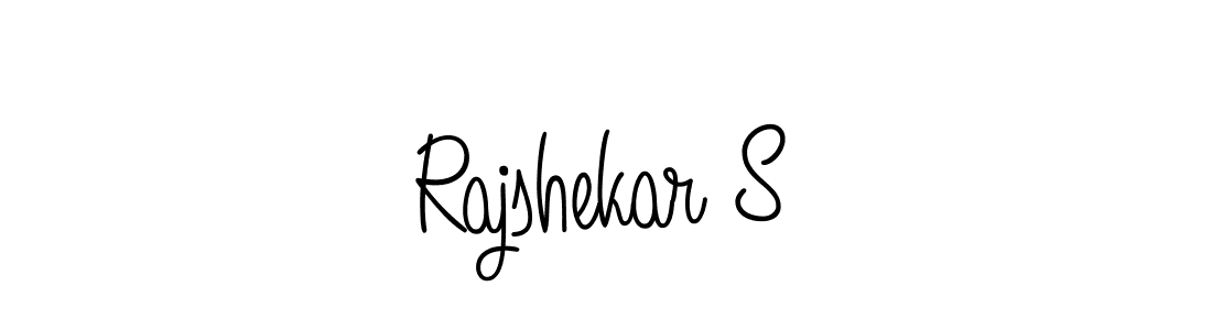 Use a signature maker to create a handwritten signature online. With this signature software, you can design (Angelique-Rose-font-FFP) your own signature for name Rajshekar S. Rajshekar S signature style 5 images and pictures png