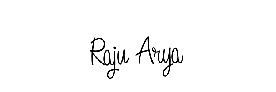 Make a beautiful signature design for name Raju Arya. With this signature (Angelique-Rose-font-FFP) style, you can create a handwritten signature for free. Raju Arya signature style 5 images and pictures png