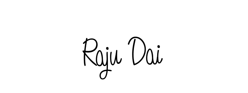 Design your own signature with our free online signature maker. With this signature software, you can create a handwritten (Angelique-Rose-font-FFP) signature for name Raju Dai. Raju Dai signature style 5 images and pictures png