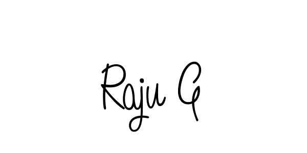 Use a signature maker to create a handwritten signature online. With this signature software, you can design (Angelique-Rose-font-FFP) your own signature for name Raju G. Raju G signature style 5 images and pictures png