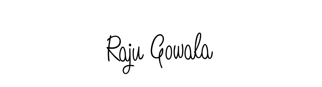 Raju Gowala stylish signature style. Best Handwritten Sign (Angelique-Rose-font-FFP) for my name. Handwritten Signature Collection Ideas for my name Raju Gowala. Raju Gowala signature style 5 images and pictures png